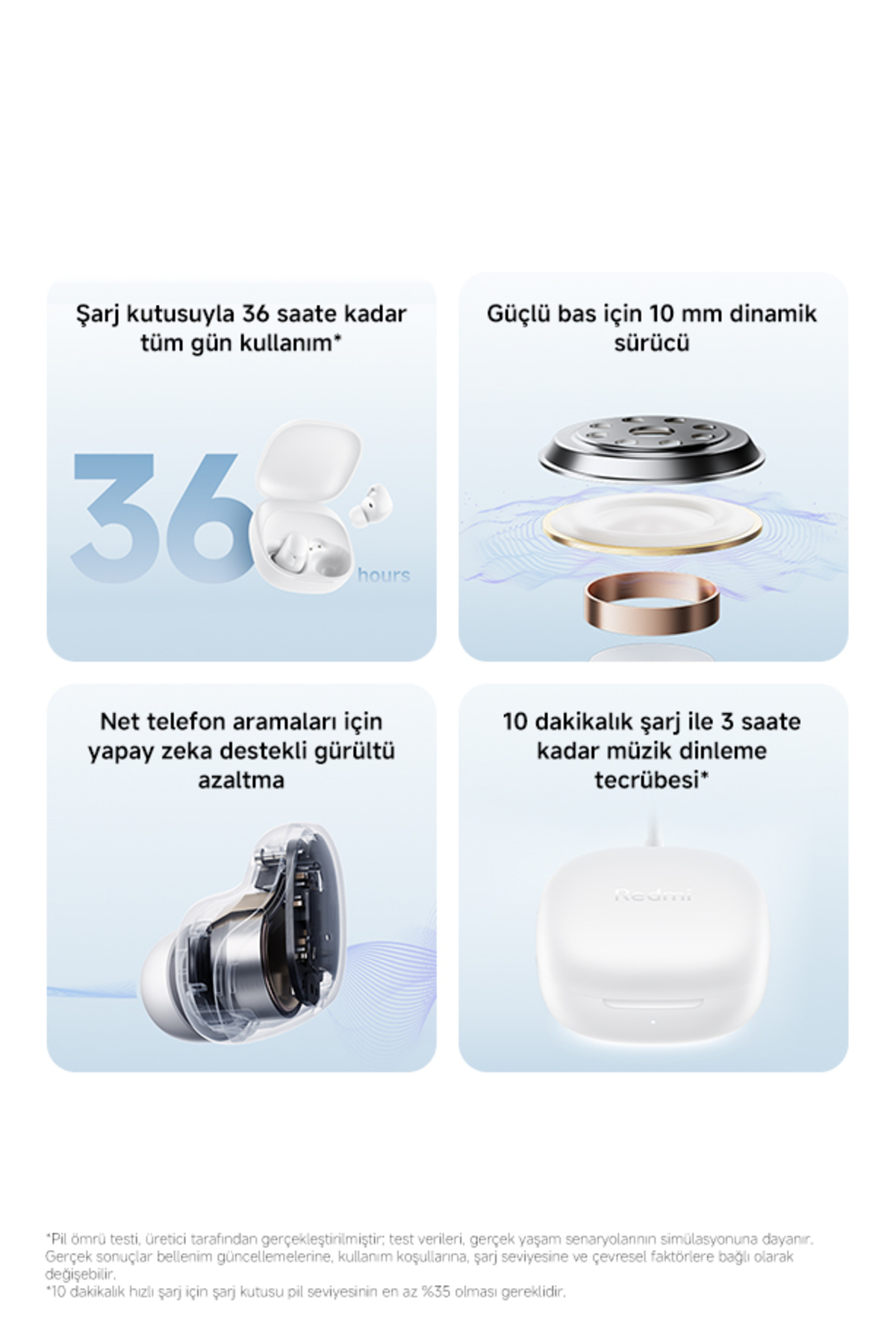 Redmi Buds 6 Play Siyah Kulakiçi Kulaklık TWS(Xiaomi Türkiye Garantili) - Görsel 3