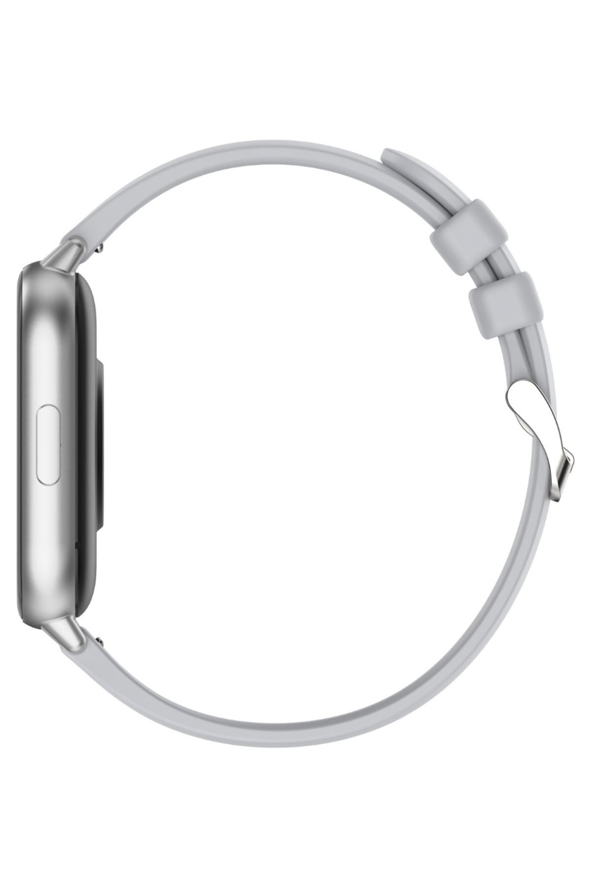 Fit8 Akıllı Saat Alüminyum Kasa Spor Silikon Kordon Gümüş - Görsel 4